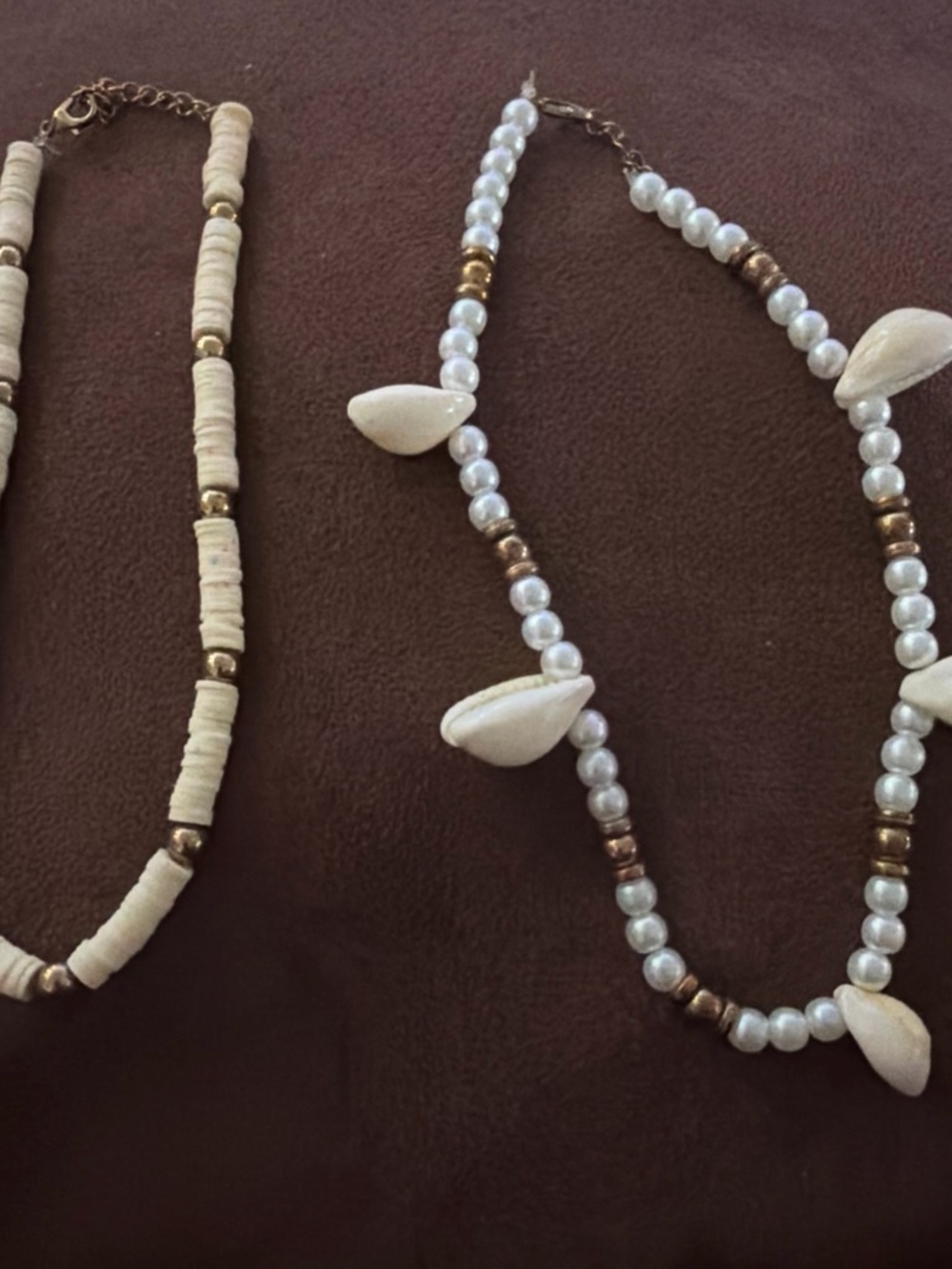 Shell & Pearl Beaded Necklace - White